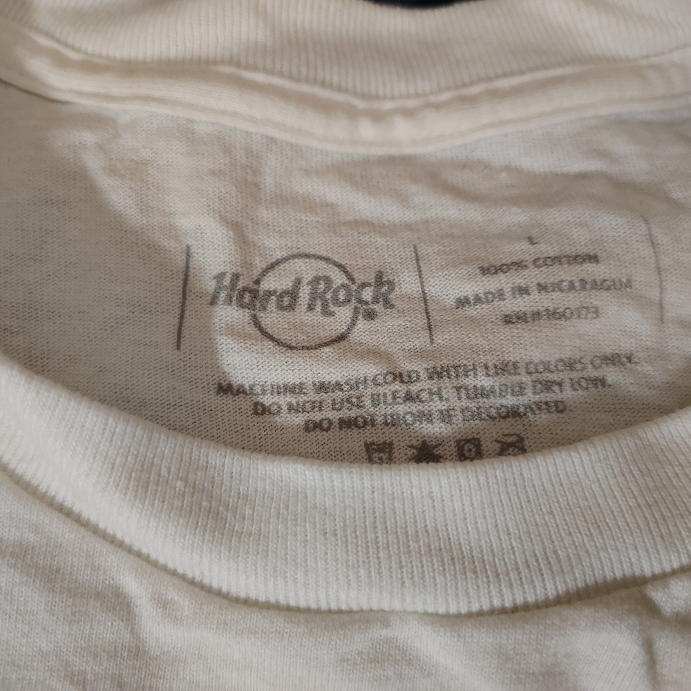 Hard Rock Cafe Blue and White Graphic Short Sleeve Tee - Picture 3 of 6